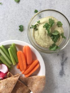 vegetables and white bean dip